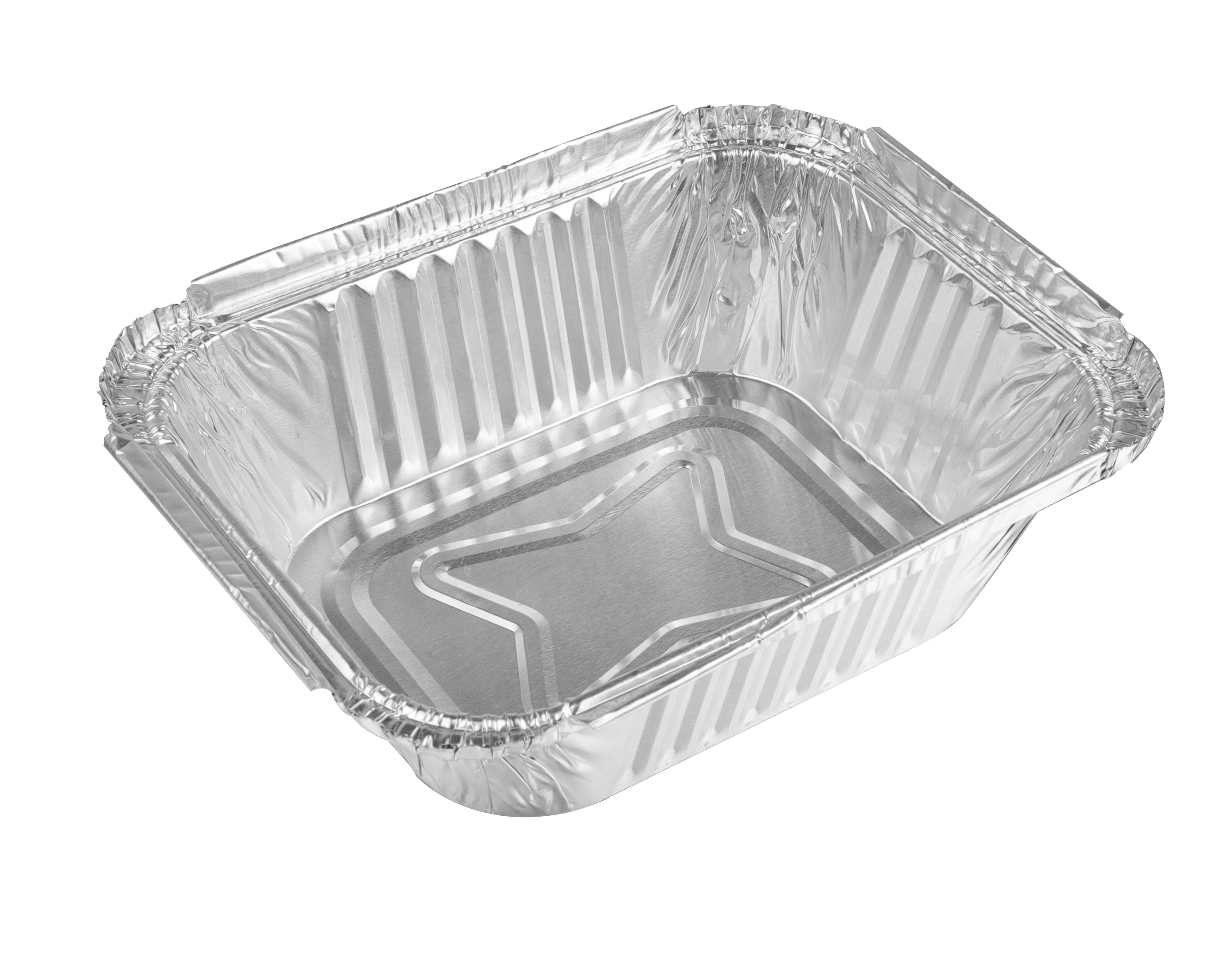 NO2 450ml 15*12*4cm 1lb 0.5L 8345 1 portion RG45L aluminium foil disposable tray  with lid  storage food container REC14124I