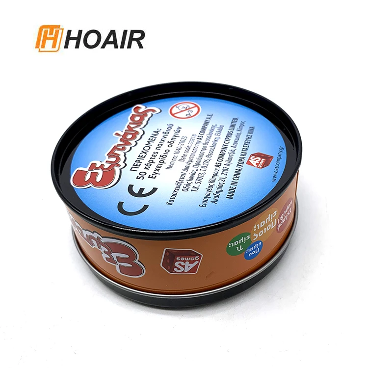 Ice Cream Tin Box Logo Plate Tin Container CMYK Tinplate Round for Ice Cream Storage Round Metal Food Carton Customized 5000pcs
