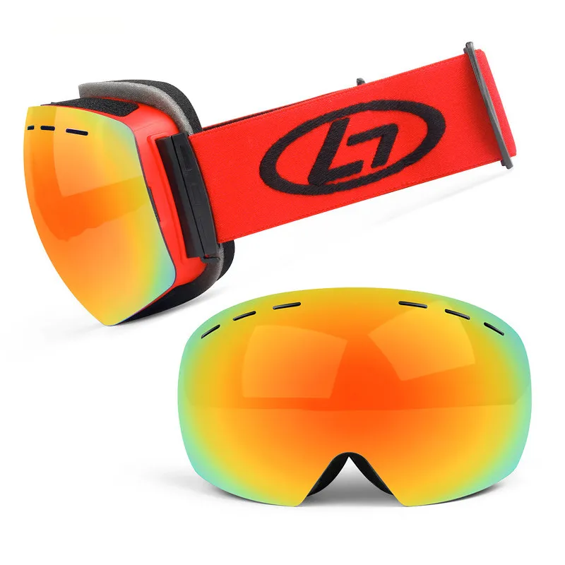 Anti Fog Ski Goggles, Snowboard Goggles Sport Glasses Magnetic Interchangeable Lenses Double Layer, Low MOQ Snow Goggles Unisex