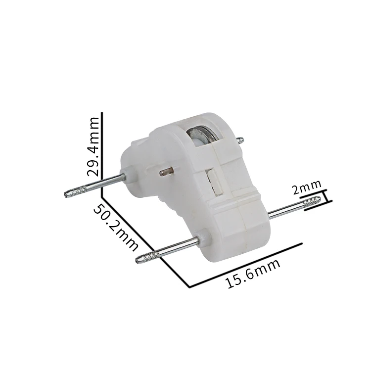 White Color 2V Double Inertia Gearbox Motor Toy Car Accssories Gear Box With Iron Shaft