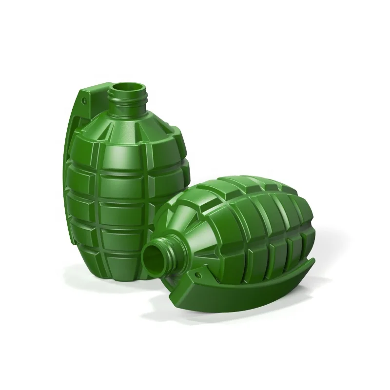 Mini Portable Refillable Empty Cosmetic Jar SCrew Cap Container Bomb-shape Green Plastic Bottle