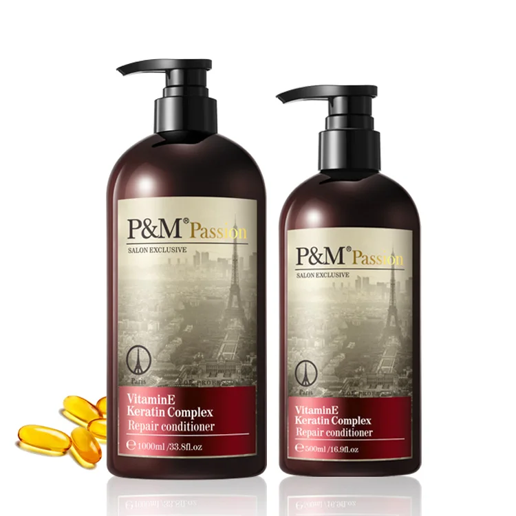 1000ml Bottle Deep Moisturizing Brightening Vitamin E Hair Treatment Conditioner