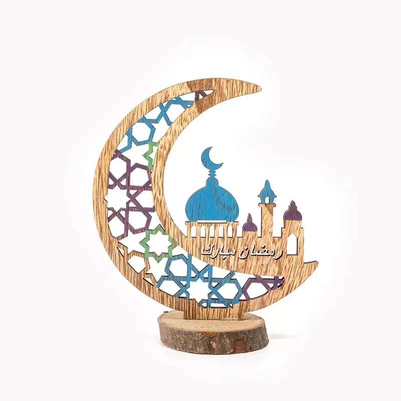 Arab Islam Wooden handicraft ornaments moon table top ornaments wholesale