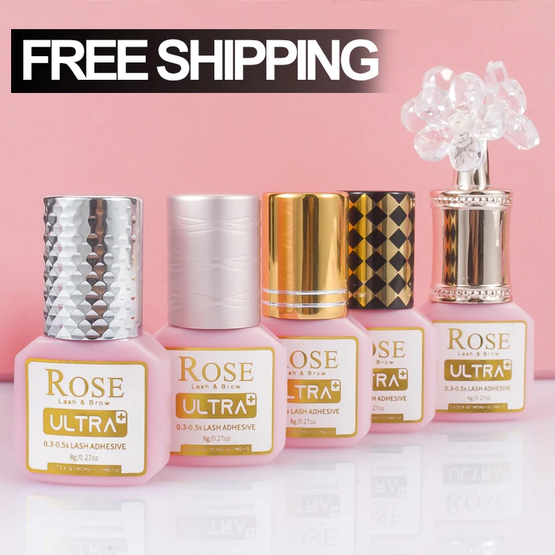 polyacrylate water proof eye lashes with case and glue pink sky 2 in 1 bond and seal blue 0.5 second lash extension glue