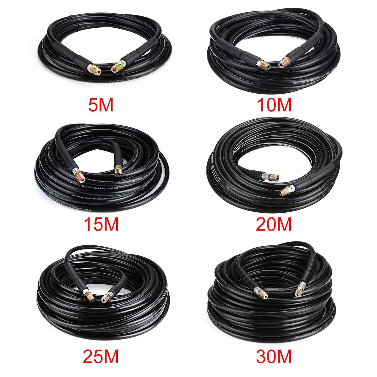 China Jet Wash High Pressure Steel Washer Hose Car Washer Pipe Line Cleaning Kit Sewage Jet Hose Pipe Cleaner