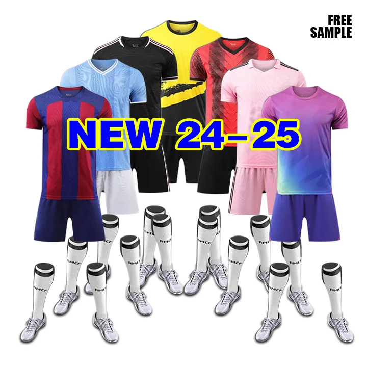 Soccer Wear Design Club Team Name Football Set youth football workout uniforms Sublimated two piece wholesale mens football sets