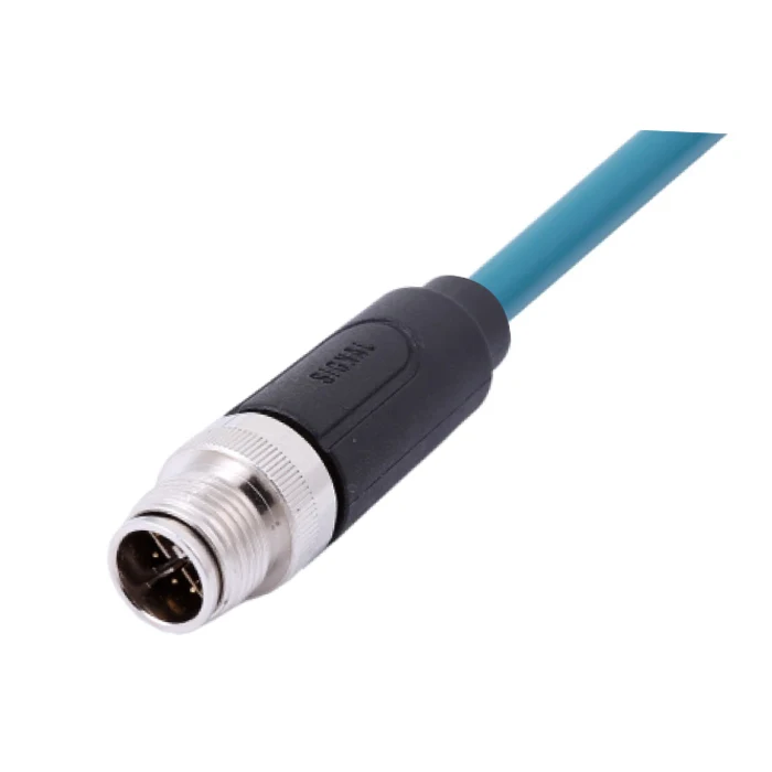 Signal High quality Male M12 Circular connectors moulded on cable waterproof IP67 IP68 M12 connector