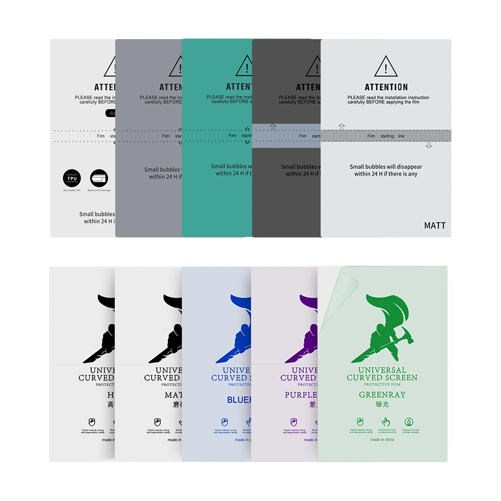 Universal 120*180mm Nano Tpu Sheet Soft Hydrogel Film Screen Protector For Cutting Machine Matte Anti Glare Sheet Screen Film