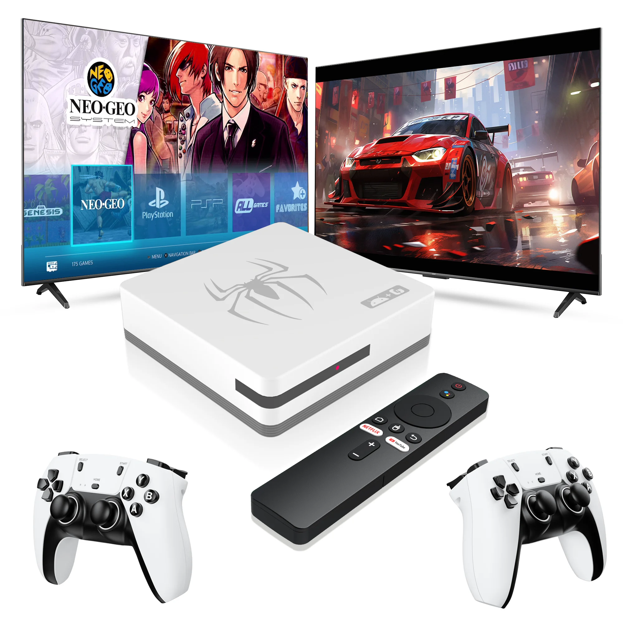 G7 проигрыватель видеоигр 64 ГБ allwinner h618 android 14 двойная система 4k TV box 20000 + Ретро игры беспроводные геймпады игровая консоль
