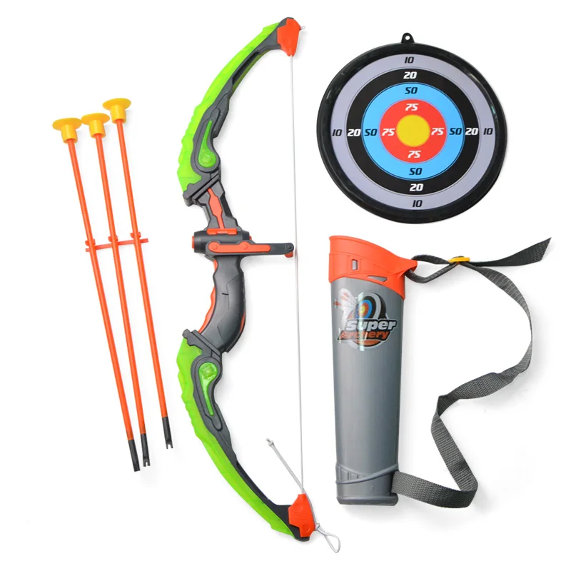 Bow Toy Arrow Set Kids With 3 Suction Arrows Shooting Game Gift Park Fun Toxophily Children Kids Shooting Practice Archery