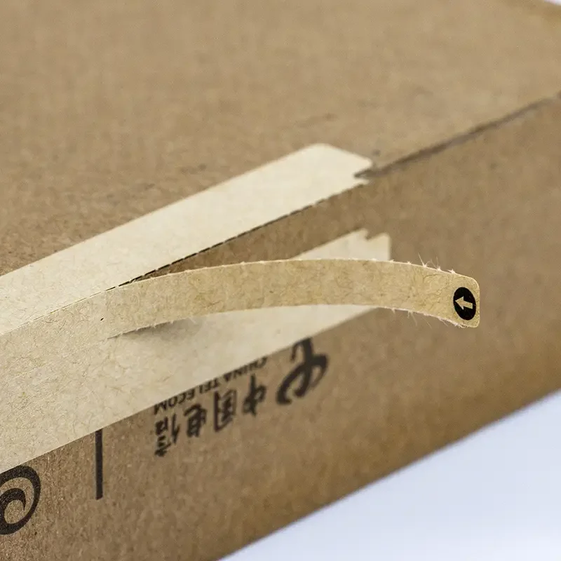 Изготовленная на заказ Печать коробки самолета Наклейка для запечатывания крафт-бумаги локальная клейкая лента без клея может разорвать открытую герметизирующую ленту