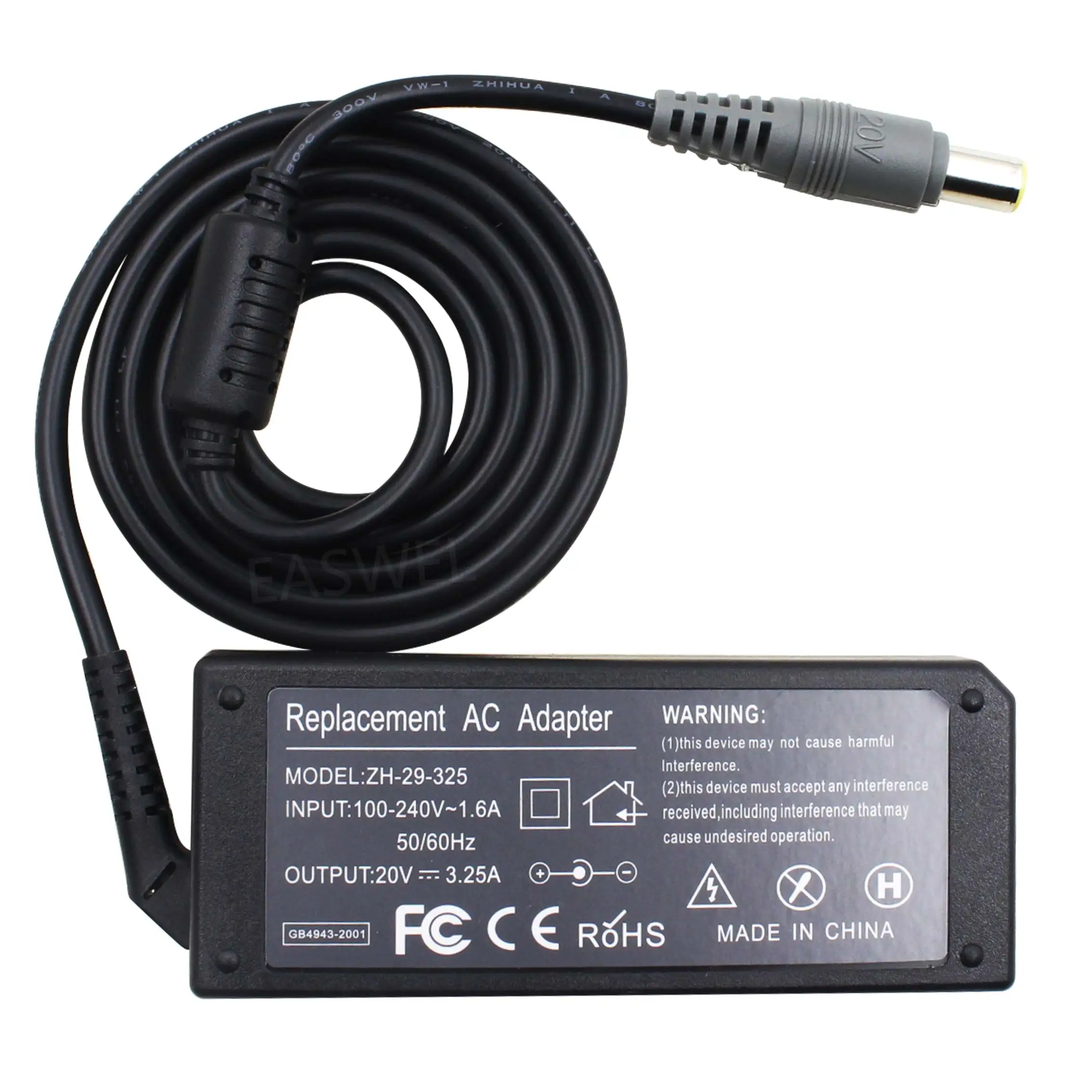 New AC Adapter Power Charger 20V 3.25A 65W For T60 T61 X61 Z60