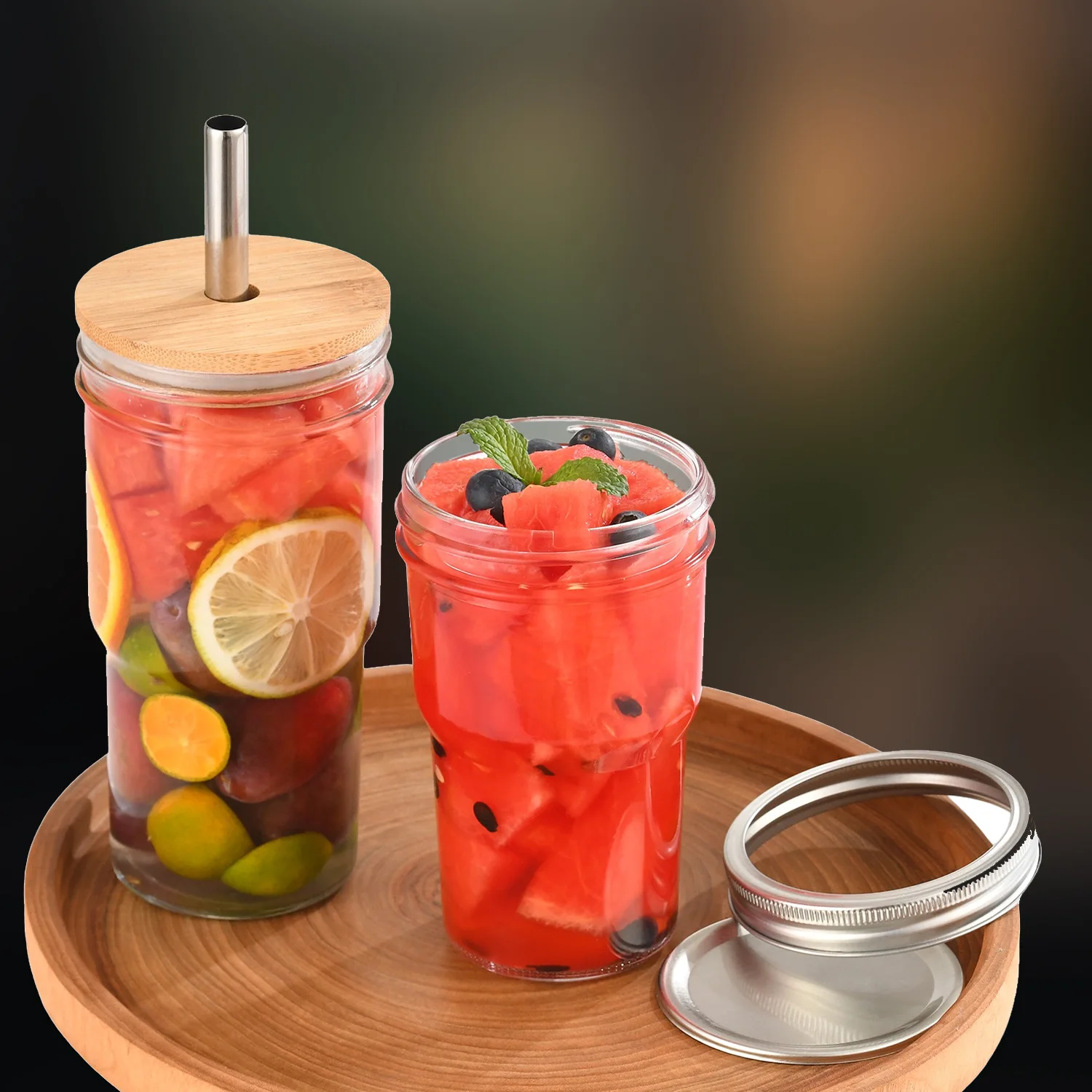 Custom DIY Print Sublimation Blank Glass Can Beer Glass Tumbler Cups For Beveage Store Glass Coffee Juice Mug Bottle