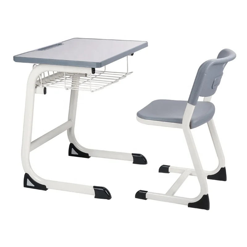 
hot sale higah quality melamine school desks and chairs with pp injection edge  (1600269318022)