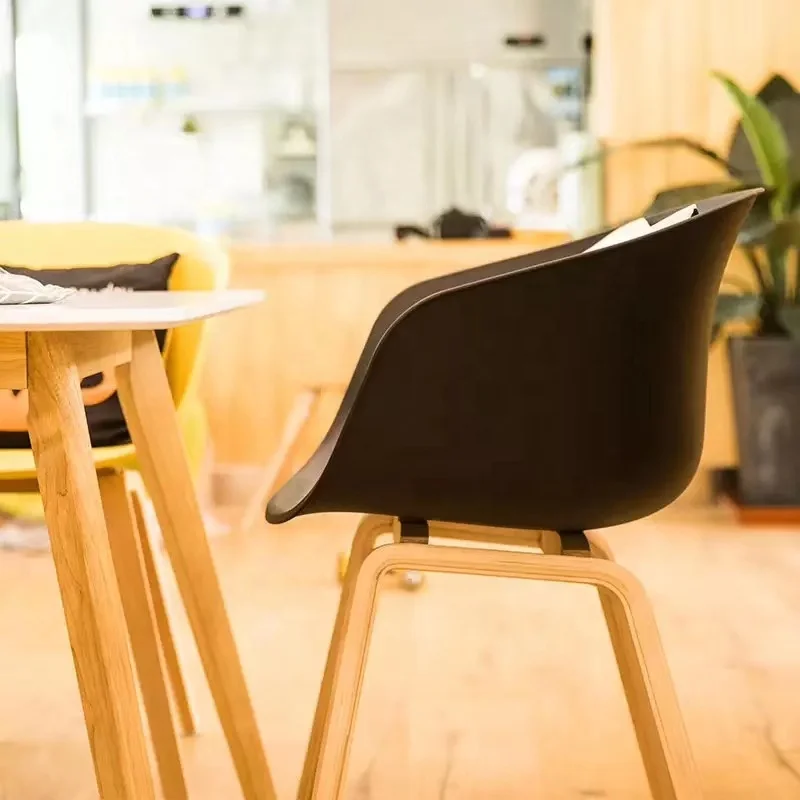Plastic leisure Modern arm Restaurant Home living room leisure Dinning Chair