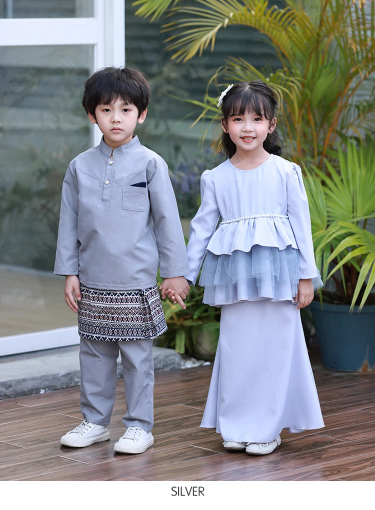 New product in China Princess Party Beautiful Muslim baju kurung malaysia For Girl
