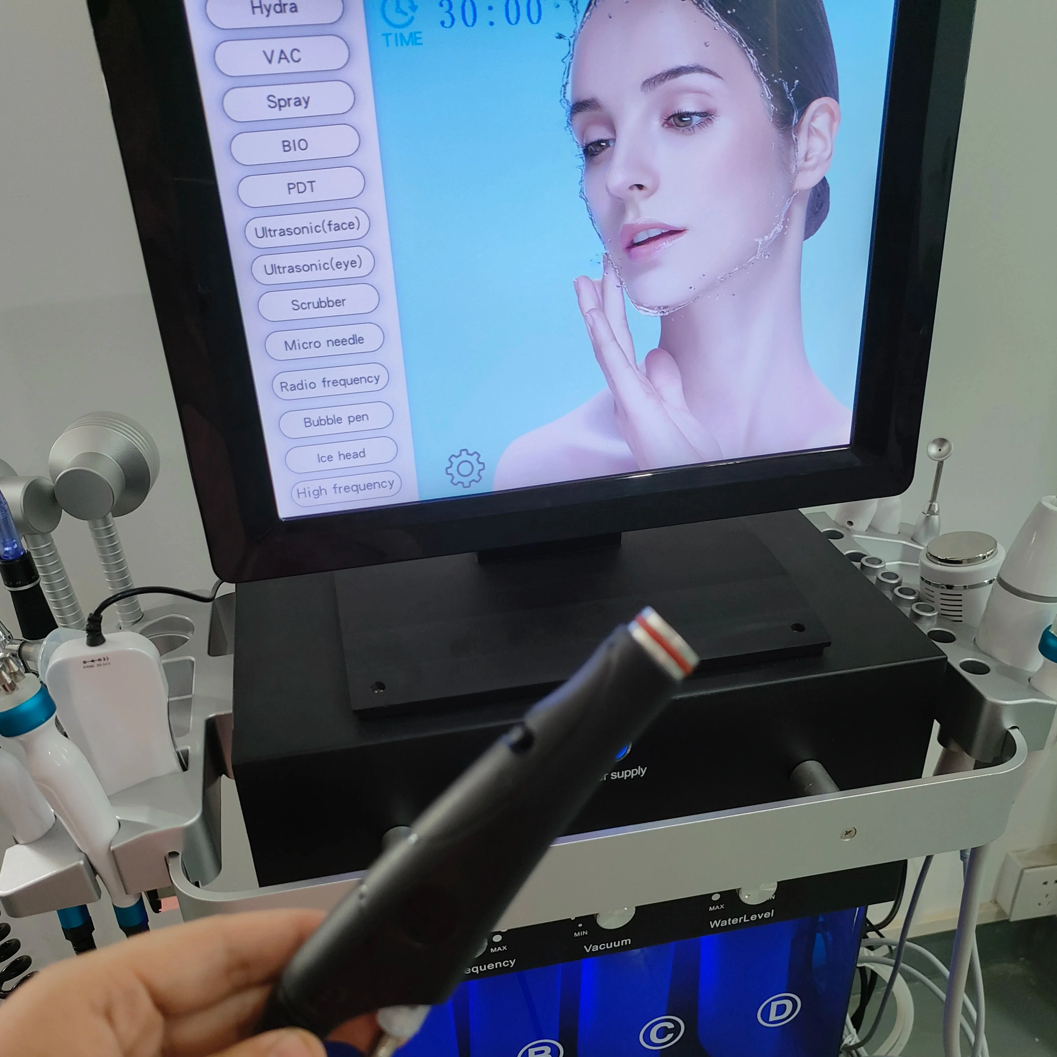 14 in 1 Hydra Cleaning Dermabrasion Skin Peel  Facial Machine With Original Black Hydra Handle