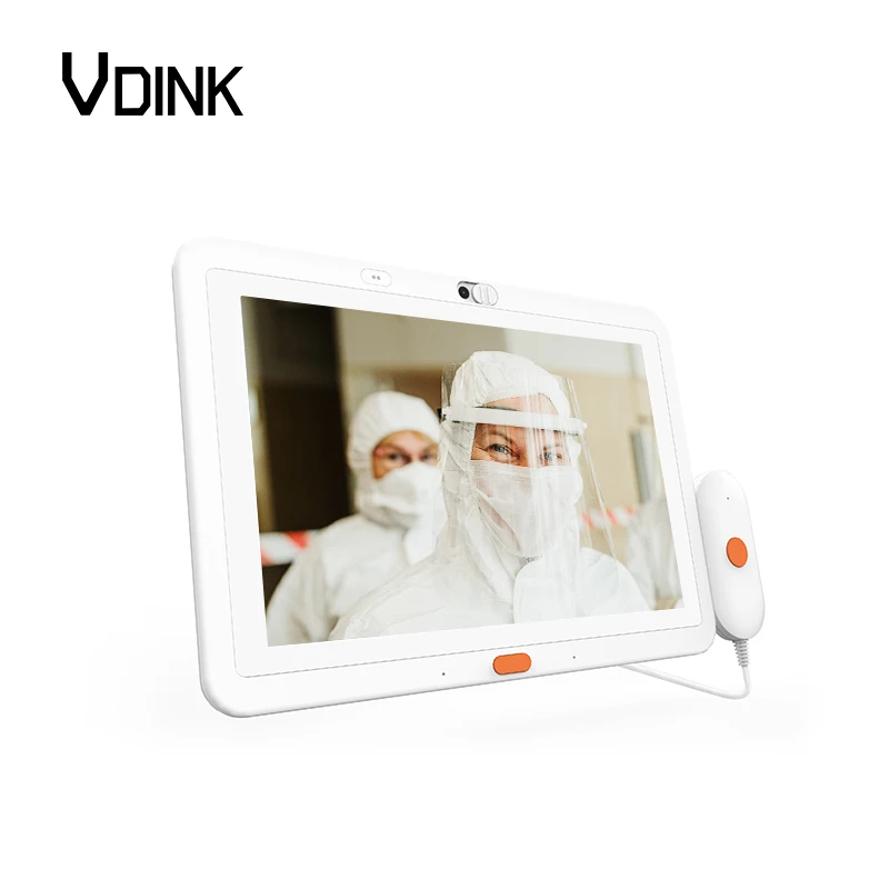 Vdink Interactive Wall Mounted 13.3 Inch Patient Care Call Processing Service OEM Touch Screen Medical Hospital Tablet Android