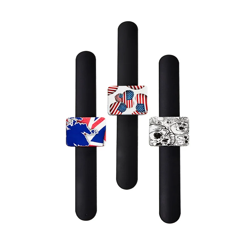 Cosmetic makeup magnet watch with suction hairpin hairdressing flower print silicone wristband Magnetic bracelet