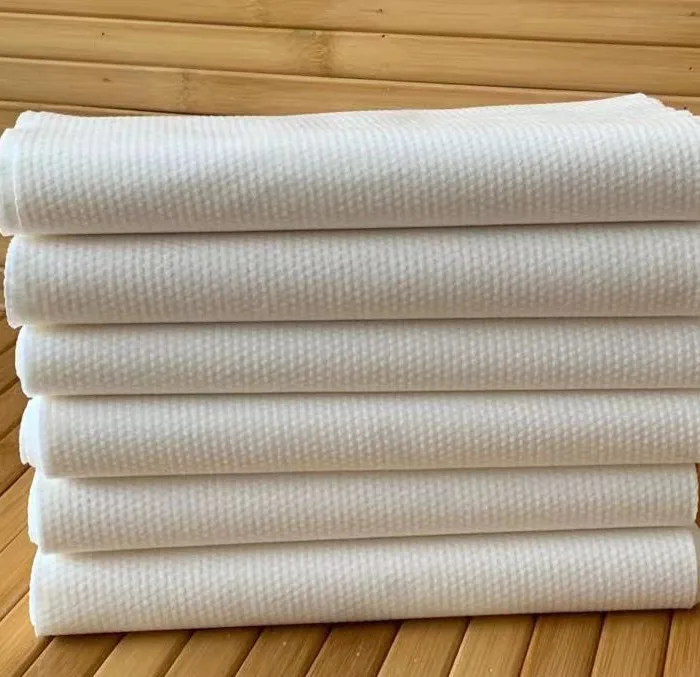 Disposable Biodegradable White Embossed Salons Hairdressing Towels