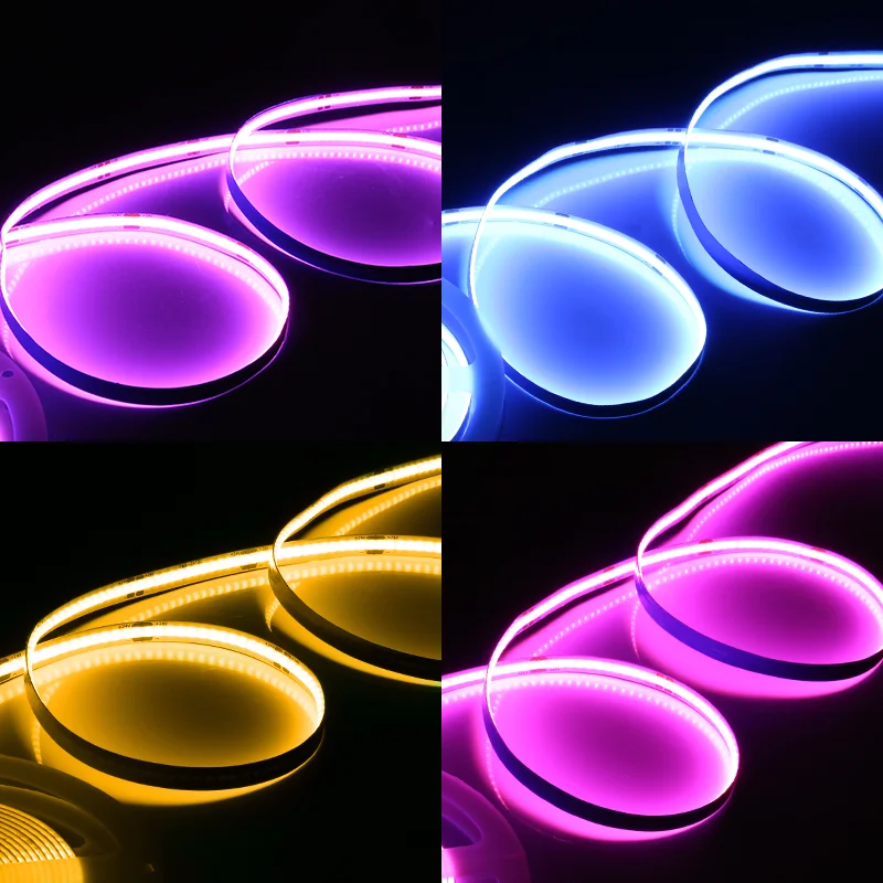 3 years warranty 10w 280led 300led 8mm width PCB cob led cob strip blue 24v 12v