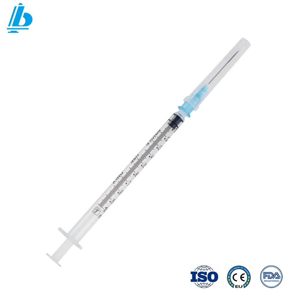  High quality factory free sample disposable medical sterile 1 ml insulin syringe with