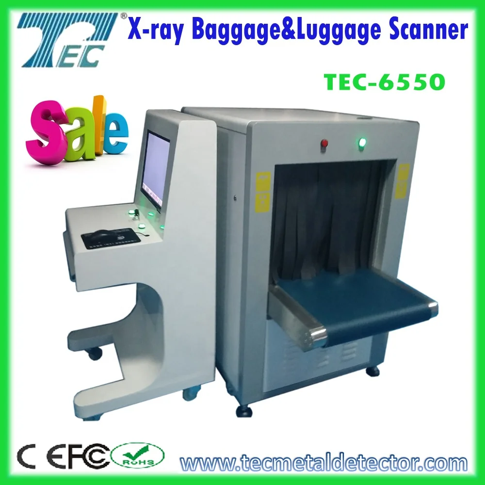 TEC-6550 X-ray baggage scanner used in airport & metro station
