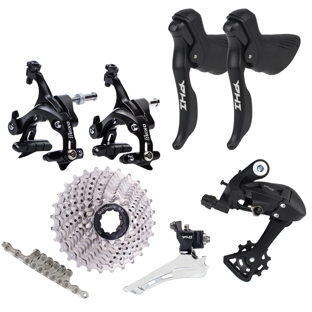 SENSAH PHI Road Bike 2x10 Speed Shifter Rear Derailleur Groupset Cassette 28T 32T Chain Caliper Brake for 4700 4600