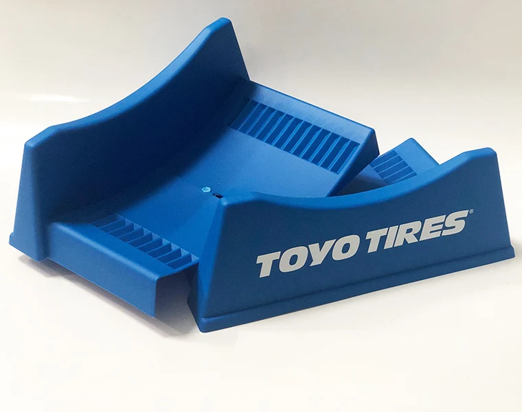 PTSR-014 логотип и цвет на заказ, регулируемый с полипропиленовой пластиковой напольной подставкой для шин, держатель для шин