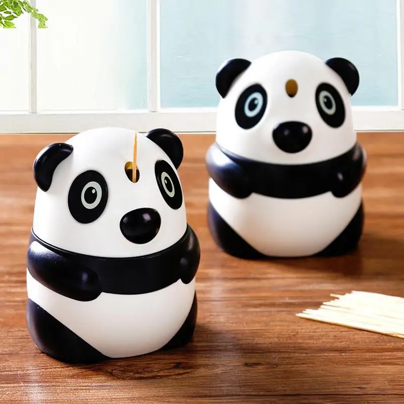 Automatic Toothpick Holder Cartoon Box Fashion Cute Feature Toothpick Holder Kitchen Toothpicks Box
