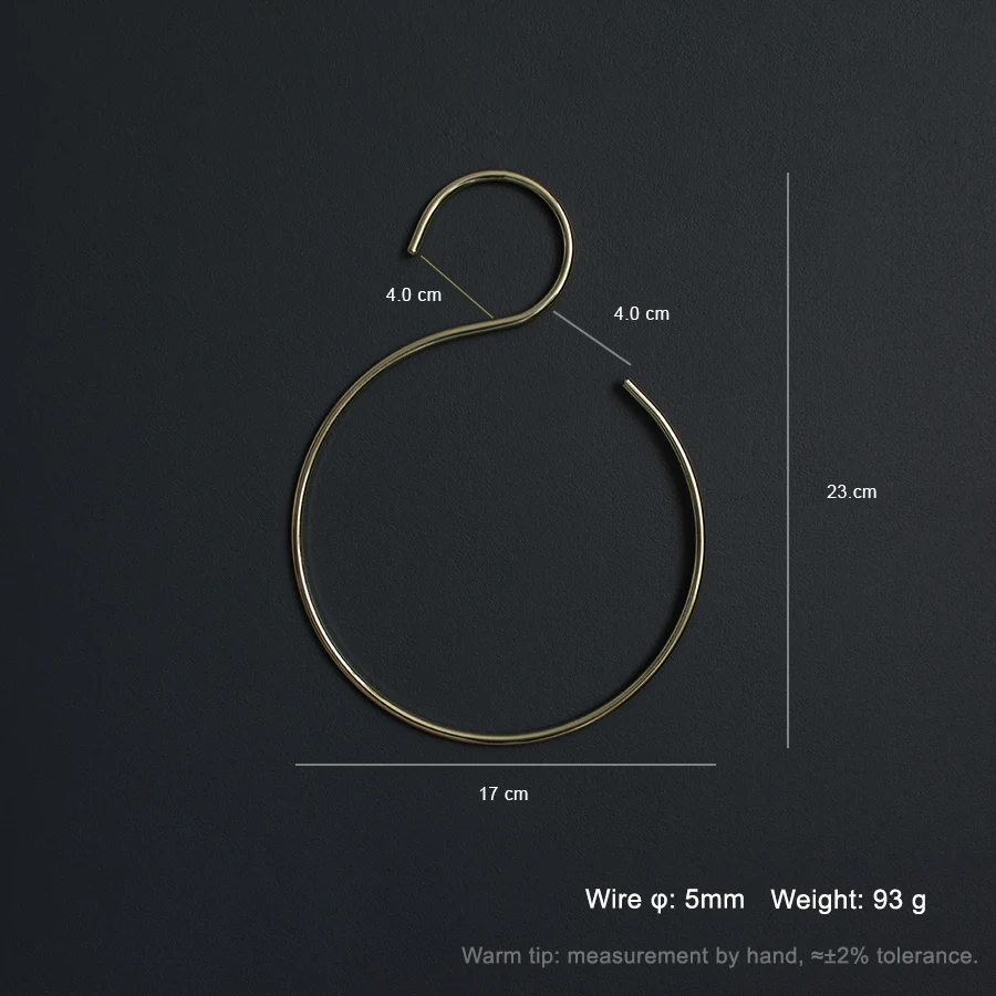 BST Popular Metal Round Ring Scarf Holder Hanger Rack for Shawl Pashmina Towel Scarf Storage