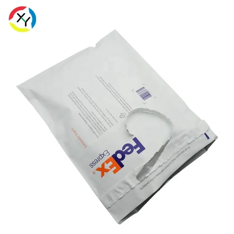 XY Packing Custom Fedex Express Shipping Mailing Bag with Invoice Pouch