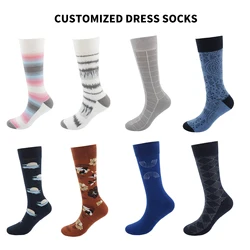 High Quality Anti Bacterial Organic Colorful Customized Crew Neck Custom Logo Bamboo Socks Dress Socks Men