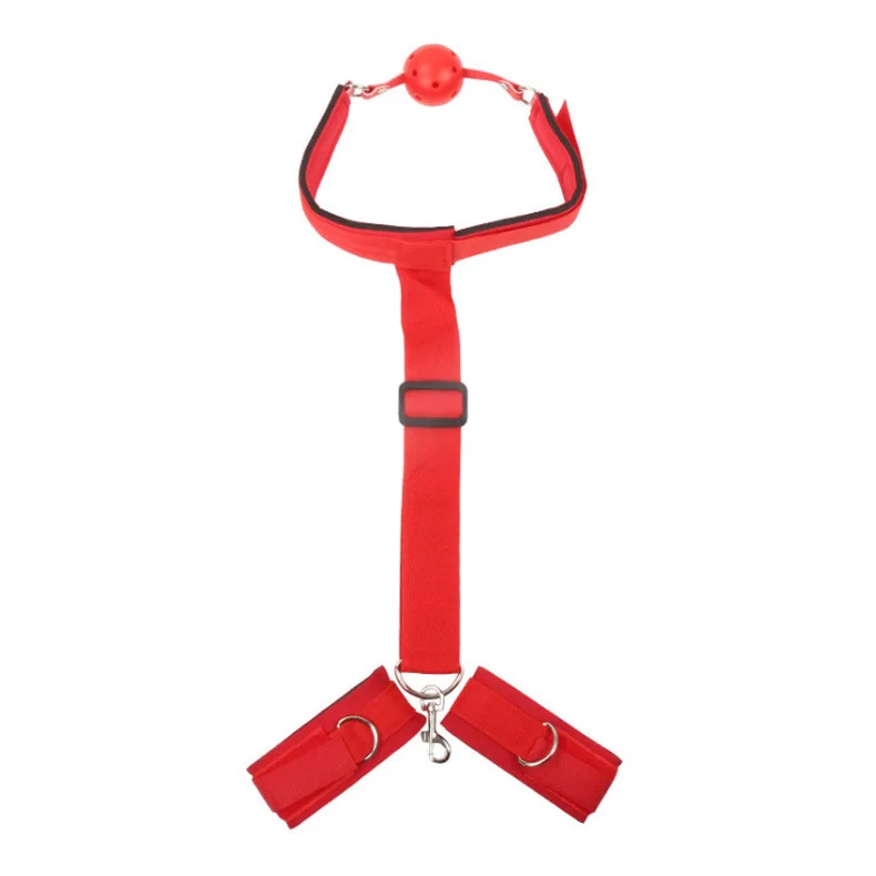 SM Fetish Mouth Gag Handcuffs Bondage Restraint Slave Game Set Bdsm Sex Toys