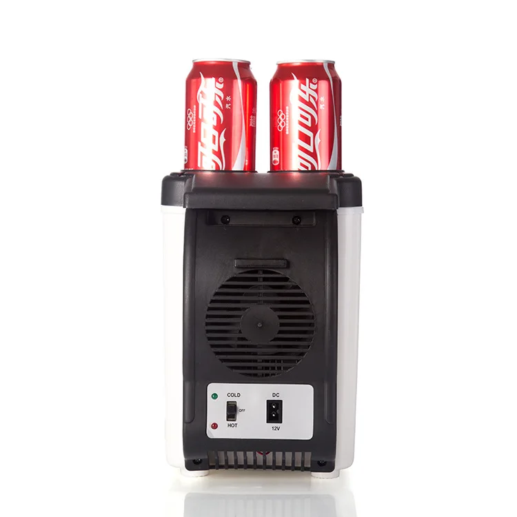 Mini 6l Car Refrigerator 12v Multi-purpose Travel Refrigerator Heater With 4 Beverage Holes Car Refrigerator Radiator Cooler