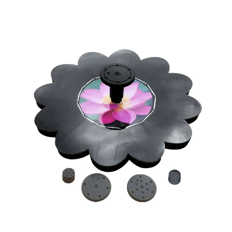
mini Solar Power Fountain no battery Green Lotus Leaf fountain solar Outdoor Decoration for Birdbath, Garden 