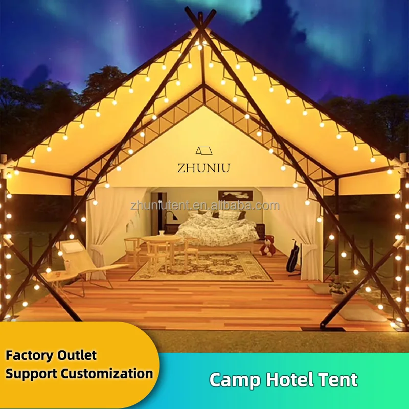 Glamping Safari Tent Luxury Canvas Resort Hotel Outdoor Camping Safari Tent
