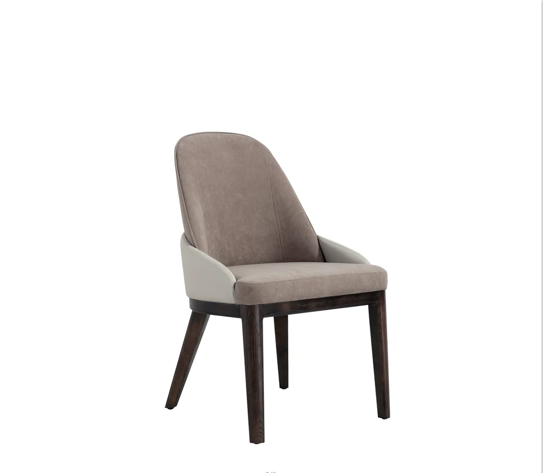 Leather veneer solid wood feet comfy sitting chairs for living room furniture