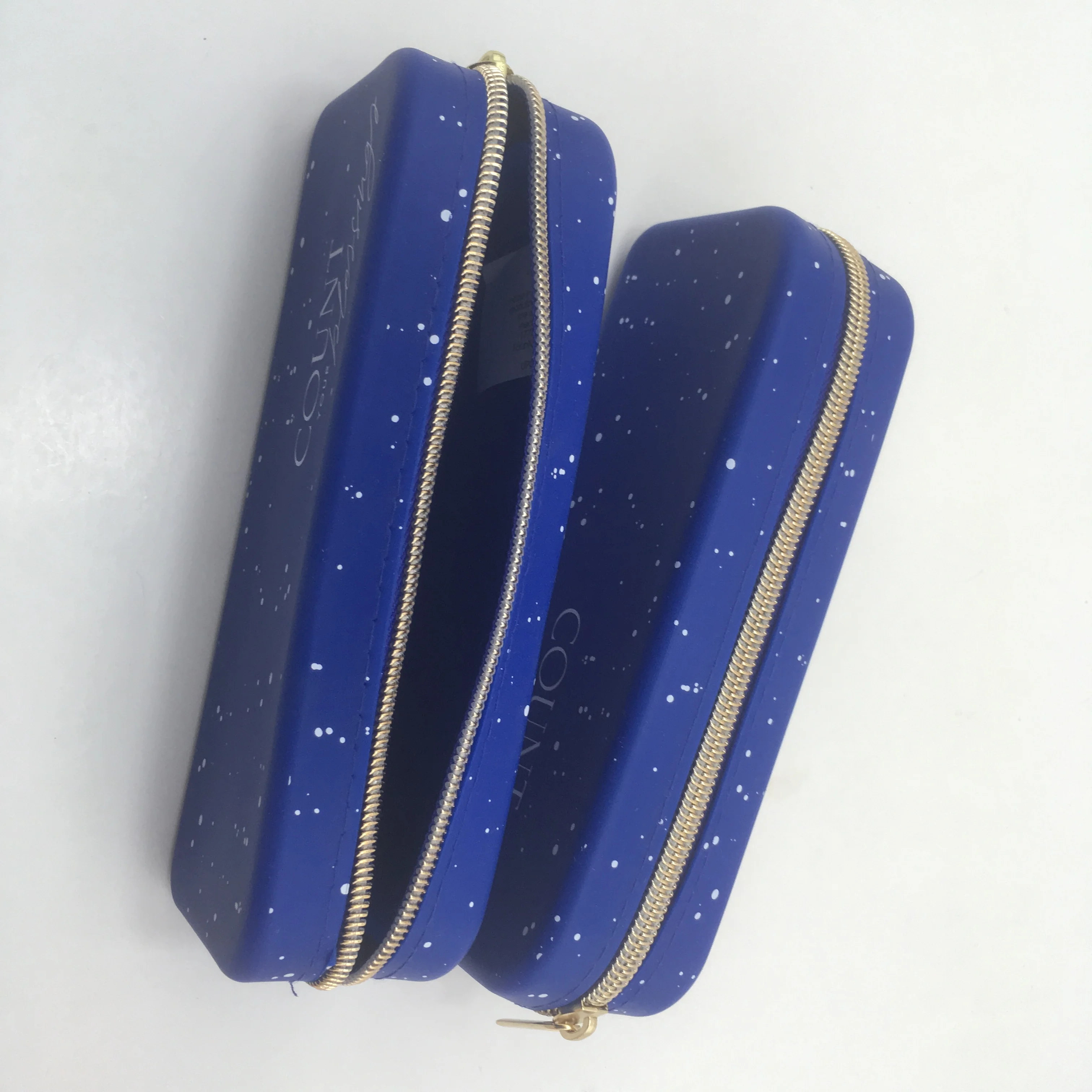 Wholesale Fashion Silicone Zipper Starry Sky Pencil Bag Pencil Case With Custom