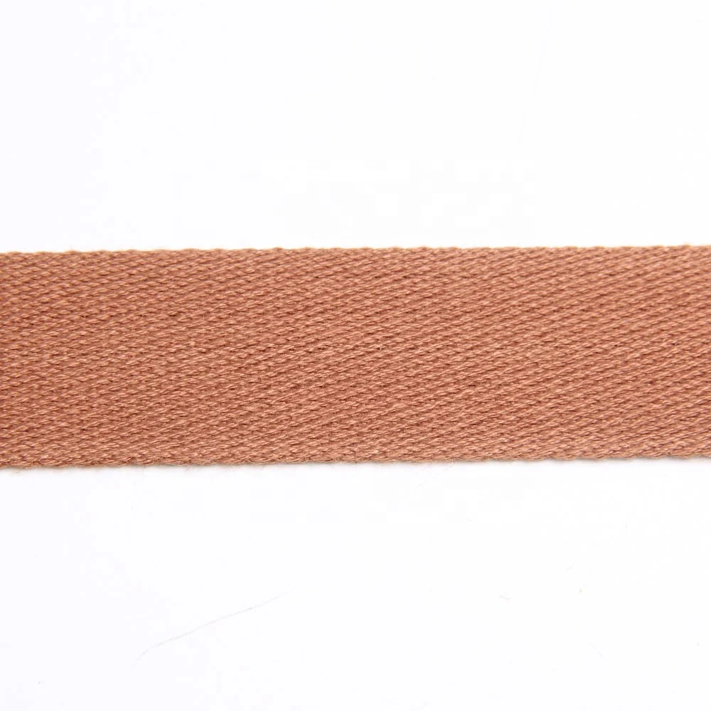Garment use custom thin acrylic Cotton twill Webbing