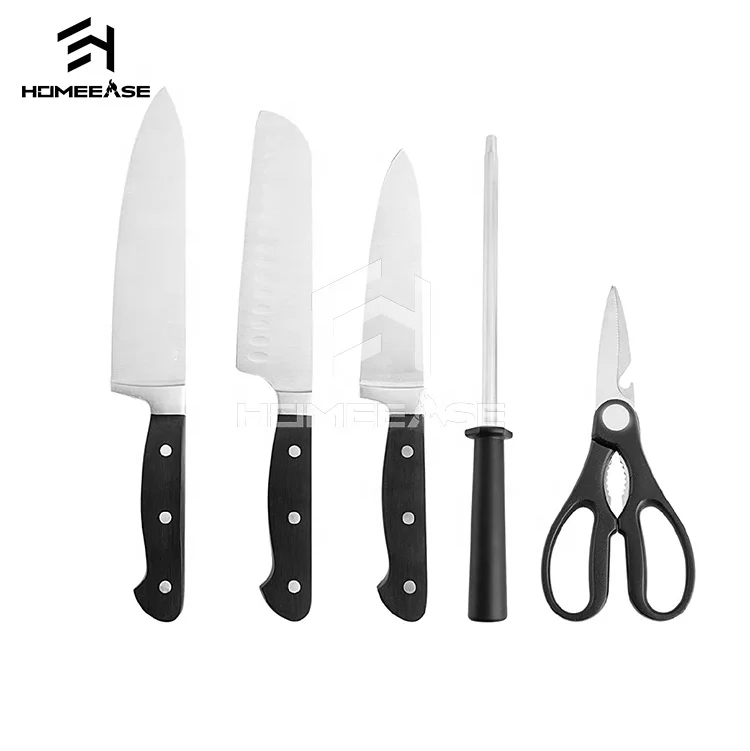 
high quality house hold chef slicer santoku serrated utility paring knife stainless kitchen knives 