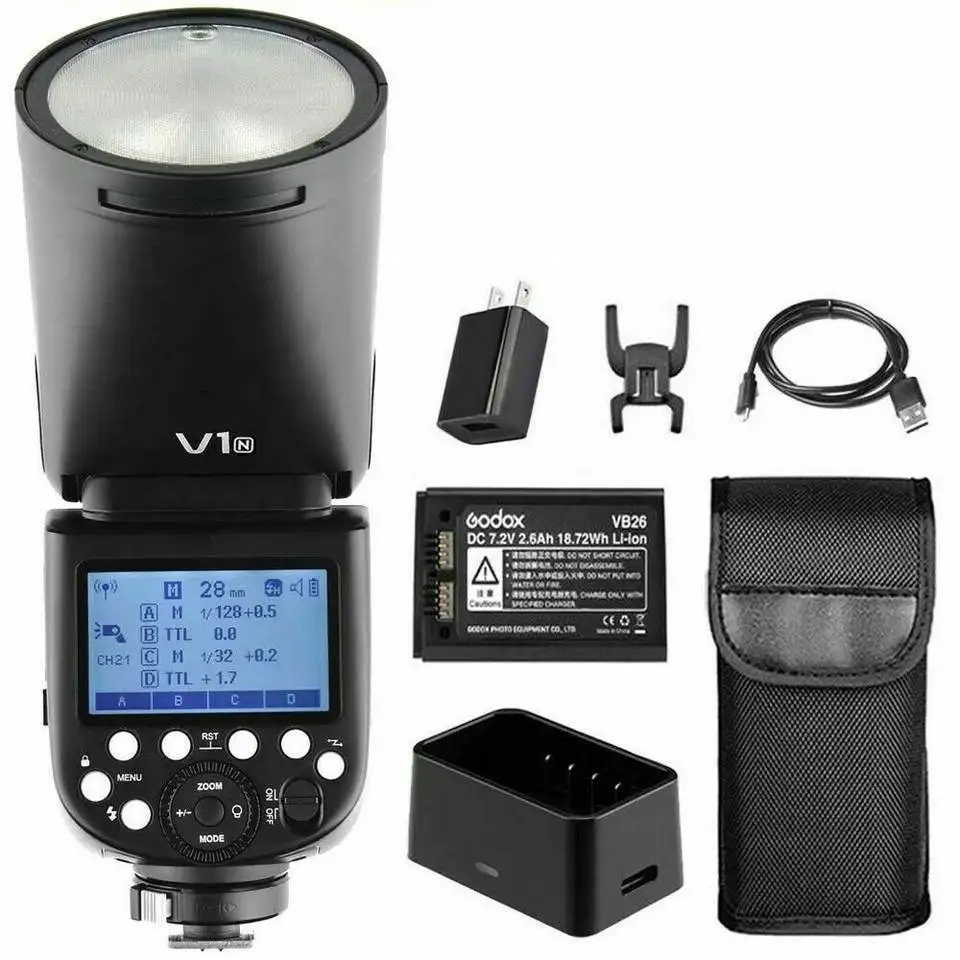 Photography Equipment Photographic Lighting Godox V1 Flash V1C/N/S TTL HSS Camera Flash Speedlite Light for Camera HOT