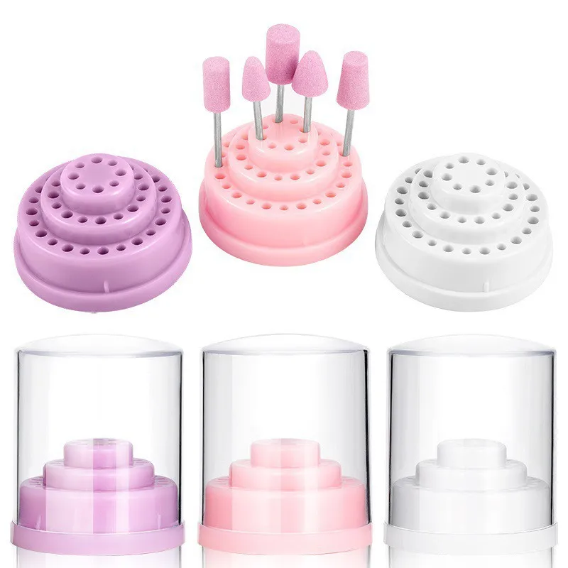 48 holes nail polishing pen head bits display box Manicure tools grinding head storage containers