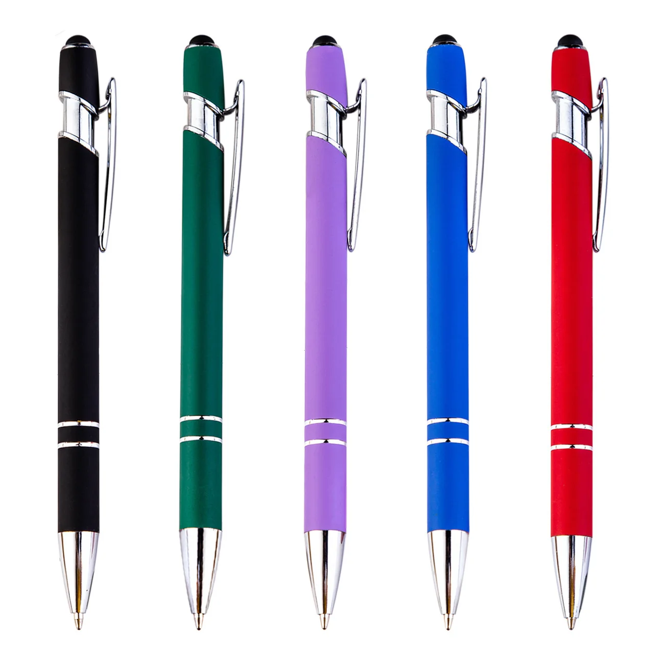 Custom logo 20 colors Hot 2 in 1 Promotional Stylus Screen ball Pen Metal Stylus Ballpoint Pen