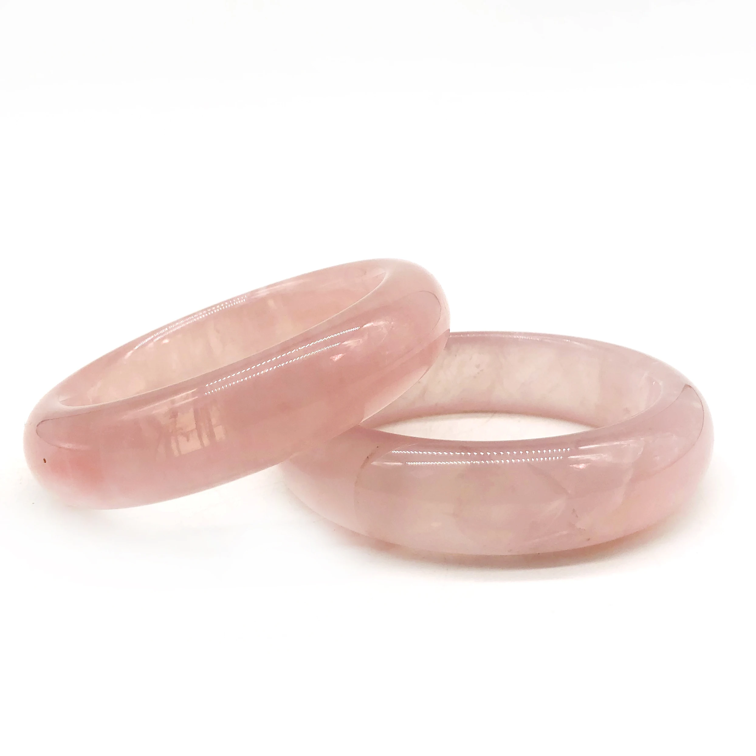 High quality hand carved  Natural Rose Quartz Jade Bangle Pink Jadeite Jade Stone Bracelets Bangles
