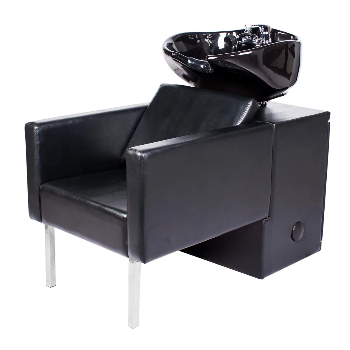 Black Shampoo Chair Modern Luxury Shampoo Shampoo Chair And Bowl Black Sink Hair Salon Furniture