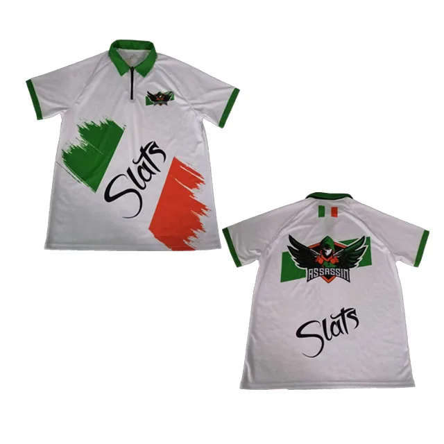 Roadstar Custom names dart polo shirt zipper polo normal collar stand up collar bowling shirt sports shirt