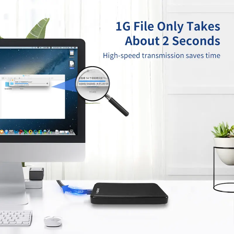 USB2.0 SATA 2.5 Inch HDD SSD Enclosure 480Mbps 1TB Tool-Free Box External Hard Disk Drive Case 9.5mm 2588US-V1