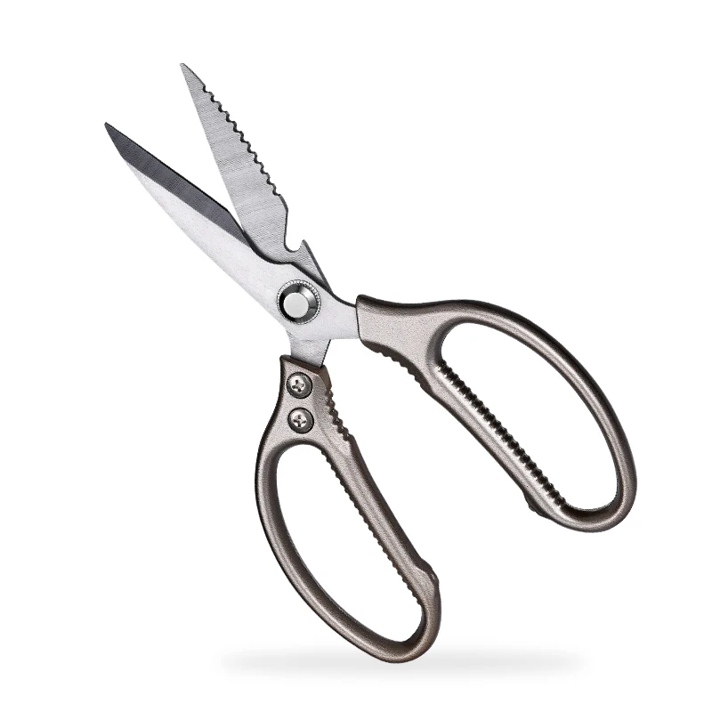 Hot sale classic  kitchen tools SK5 stainless steel household kitchen scissors with Nice plating Aluminum-Alloy handle