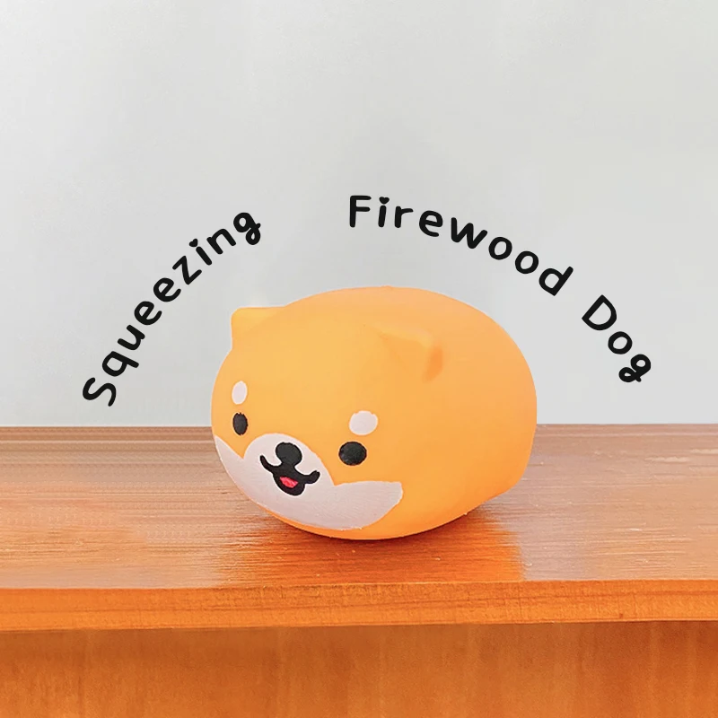 Barbecued Pork Bun Vent Ball Model Glowing Tofu Balls Toys Cute Stress Relief Soft Squeeze Unzip Shiba Inu Vent Ball Toys